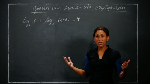 Video Oplossen van logaritmische vergelijkingen – oefening 1 - Wiskunde 3de graad