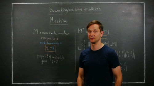 Video Bewerkingen met matrices - machten - Wiskunde 3de graad